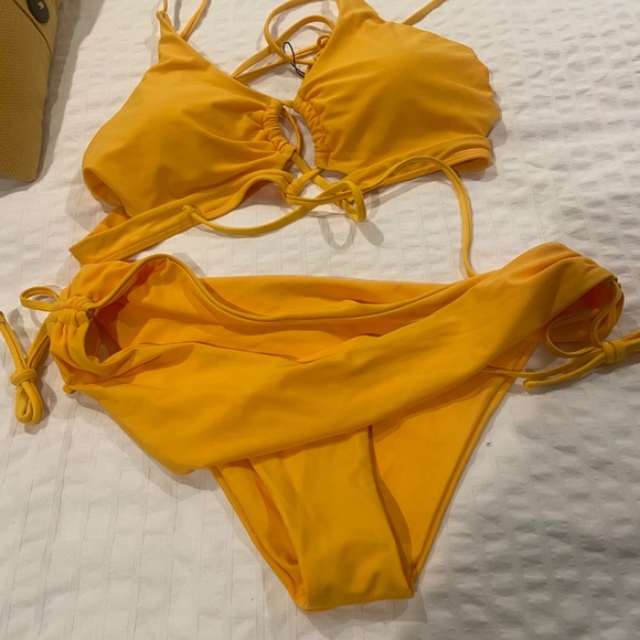 Zaful Yellow Bikini XL NWT - Picture 8 of 9